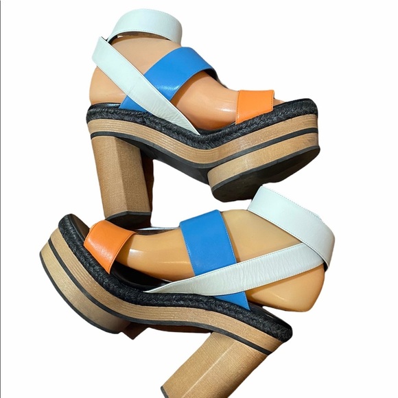 Pierre Hardy Blue and Orange Heels - Picture 2 of 6
